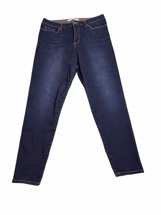 Vintage America Denim - Vintage America Dark Indigo Seamless Skinny Stretch Jeans Plus Size 14